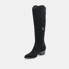 Virona H2O Wide Calf Boots Onyx Suede
