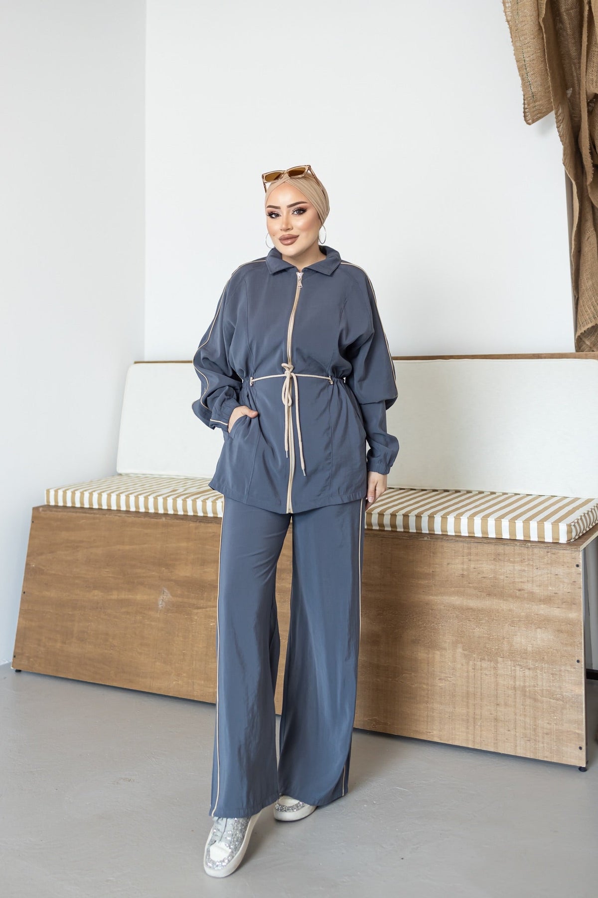Luxury Waist Tie Tencel Modest Set
