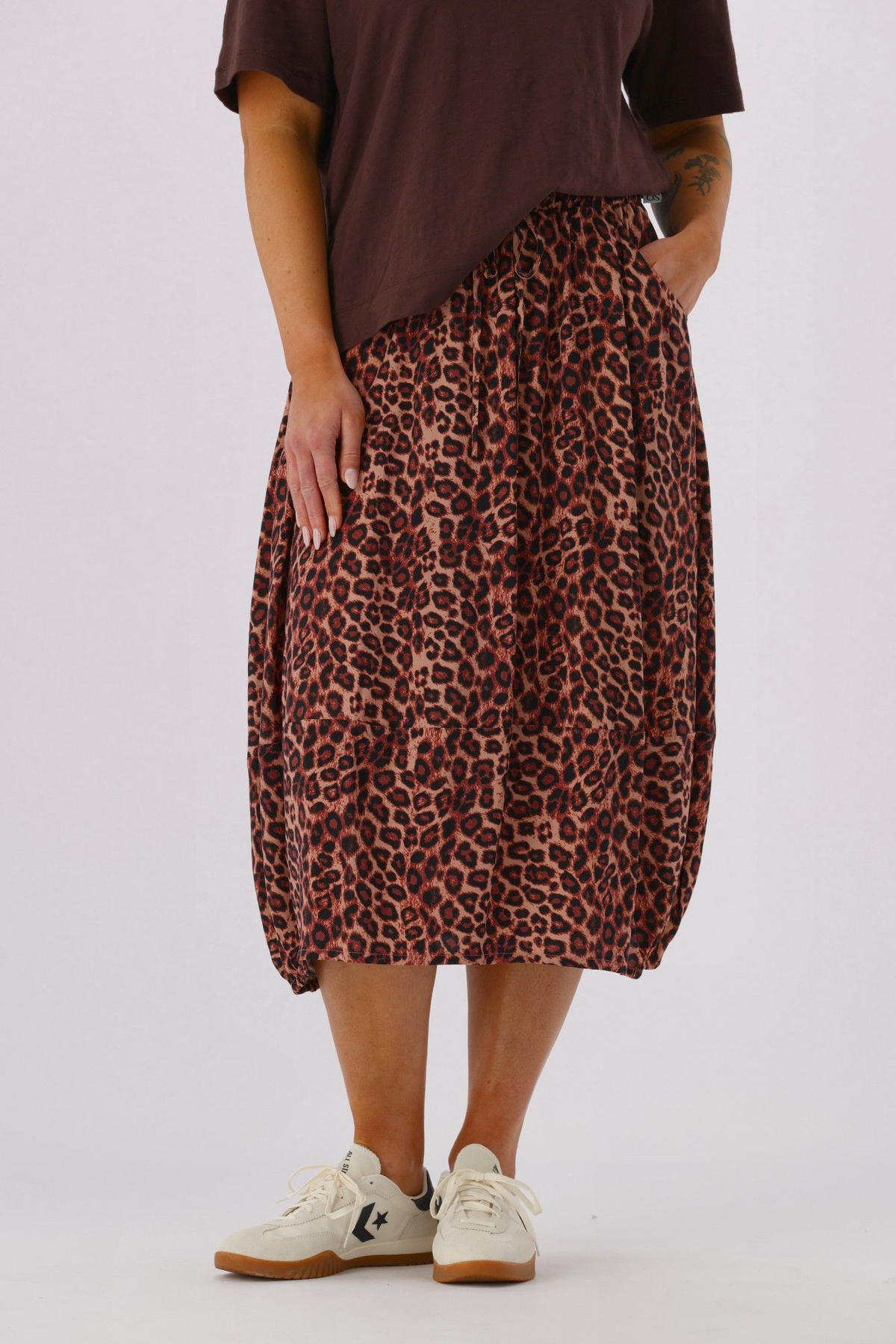 Sunday Boho Pauline Leopard Midi Skirt