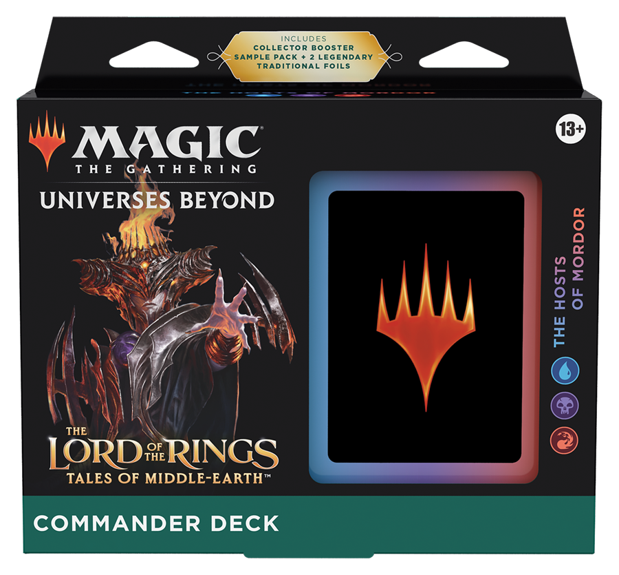 MTG The Lord of the Rings: Tales of Middle-earth - Commander Deck - The Hosts of Mordor + Collector Booster Sample Pack