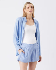 Abby Stripe Shirt Blue-White