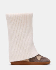 Mavis Knit Taupe Suede