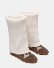 Mavis Knit Taupe Suede