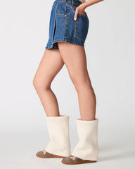 Mavis Knit Taupe Suede