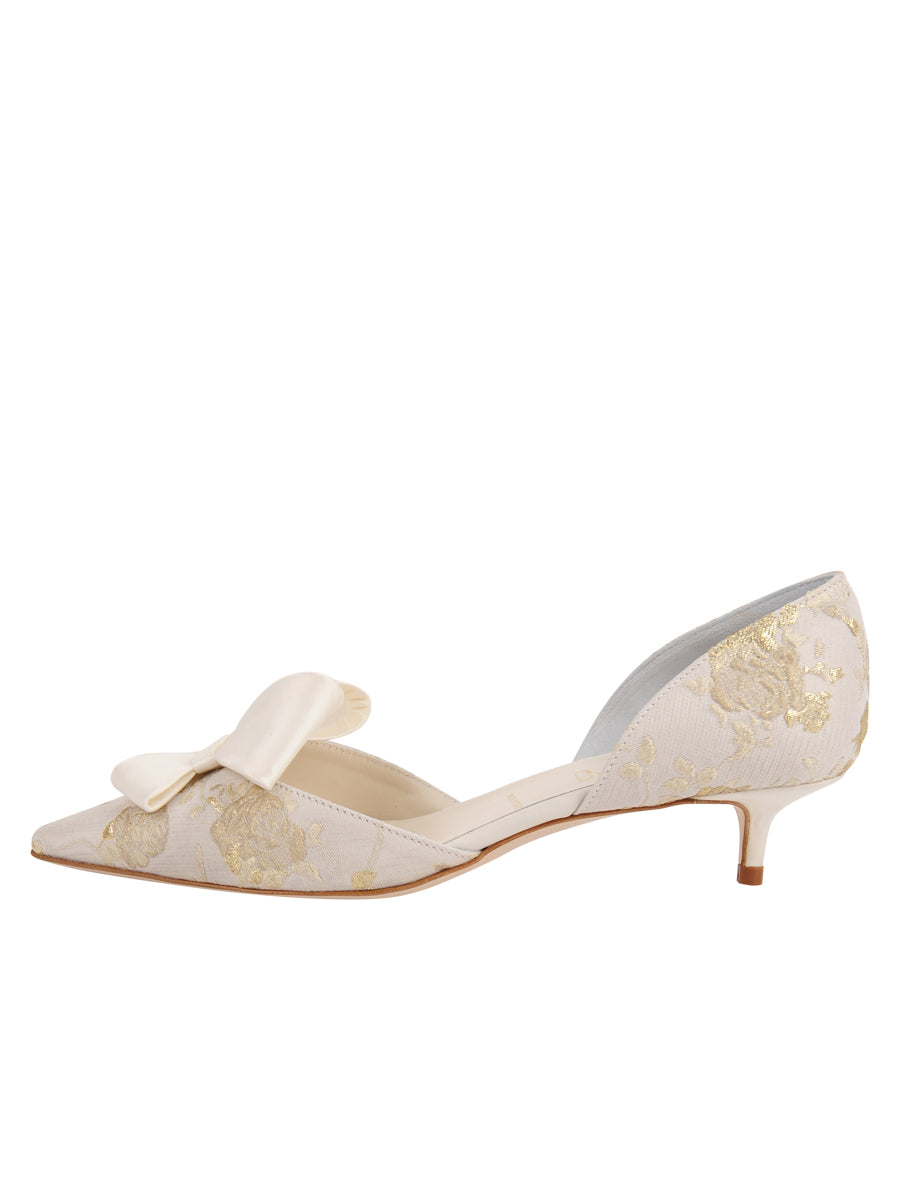 Cliff D'Orsay Kitten Heel Brocade