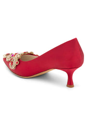 Sabrina Pointed Toe Kitten Heel