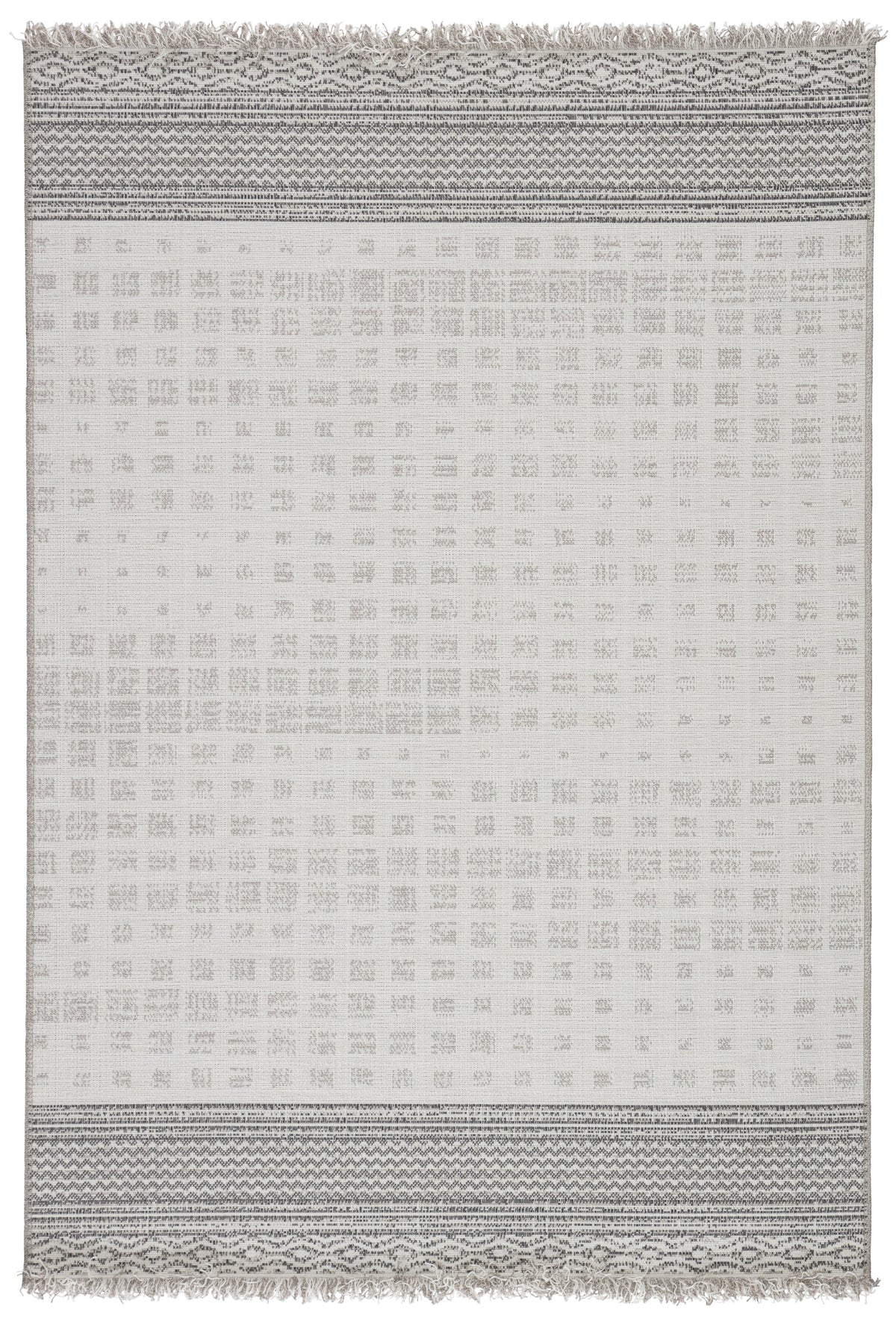 Jaipur Living Marion Indoor/ Outdoor Bordered Gray/ Light Gray Area Rug