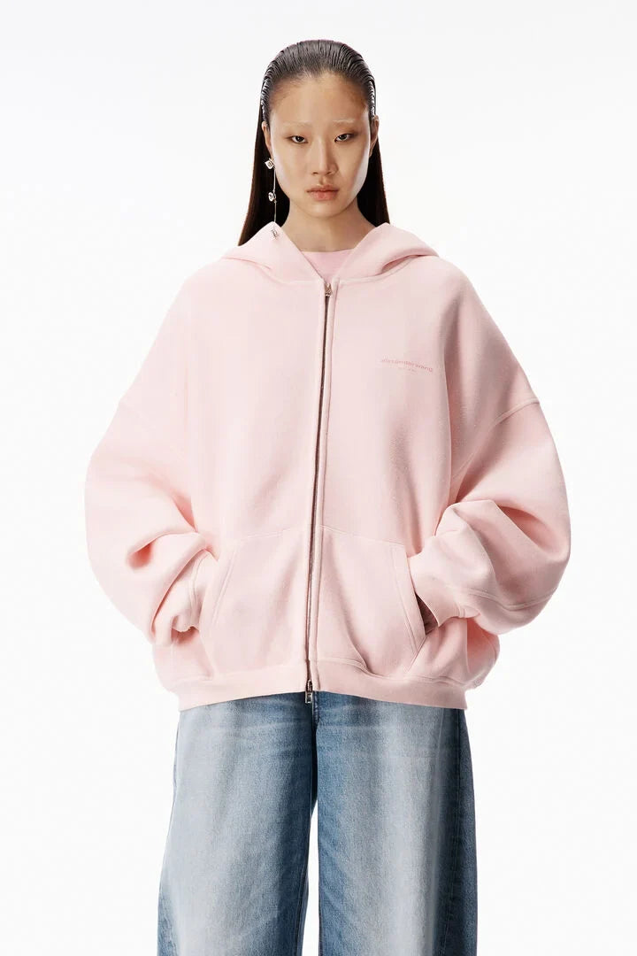 All-Over Crystal Zip Up Hoodie